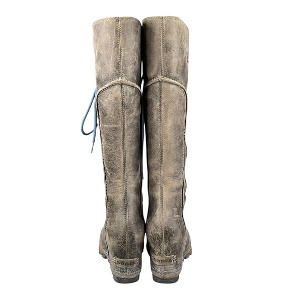 Sorel Women’s Cate The Great Brown Suede Wedge Riding Boot Size US 9 - Picture 8 of 11